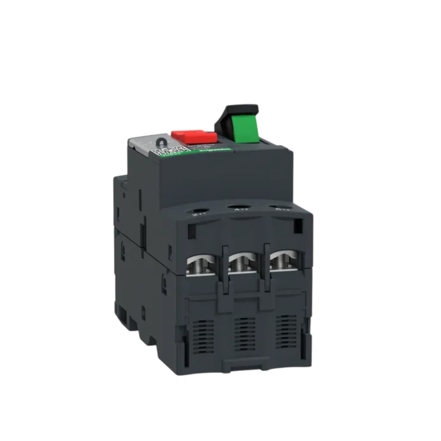 Schneider three pole motor breaker with red and green push buttons TeSys 3 Phase 20A-25A Max 690V for motor protection
