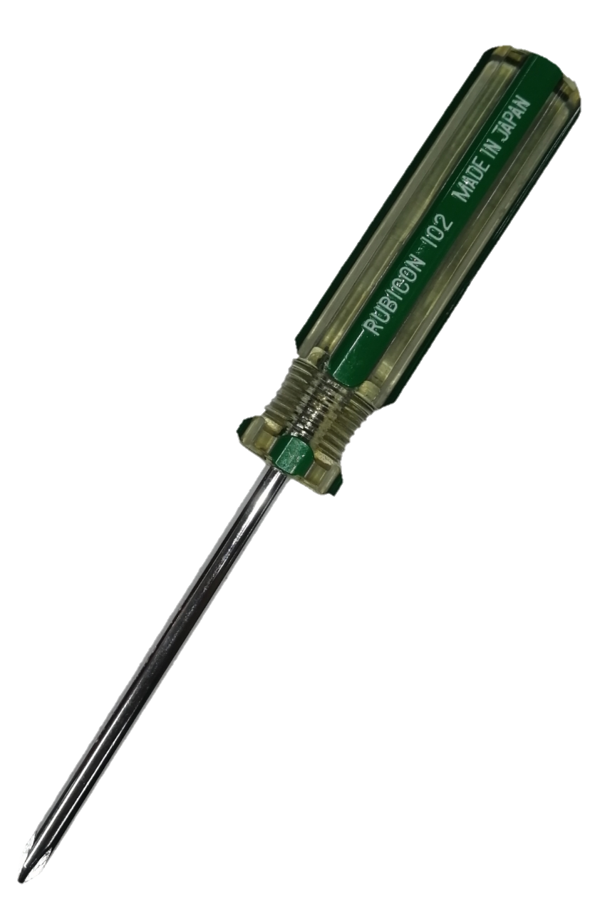 Rubicon Screw Driver Made in Japan Rubicon with a green handle and durable steel tip for precision work