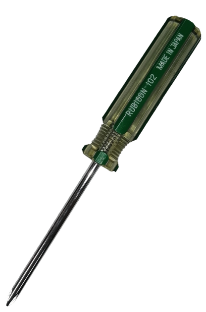 Rubicon Screw Driver Made in Japan Rubicon with a green handle and durable steel tip for precision work