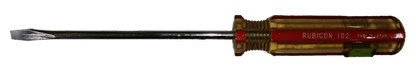 Screw Driver Made in Japan Rubicon with a red handle and a shiny steel shaft for effective use
