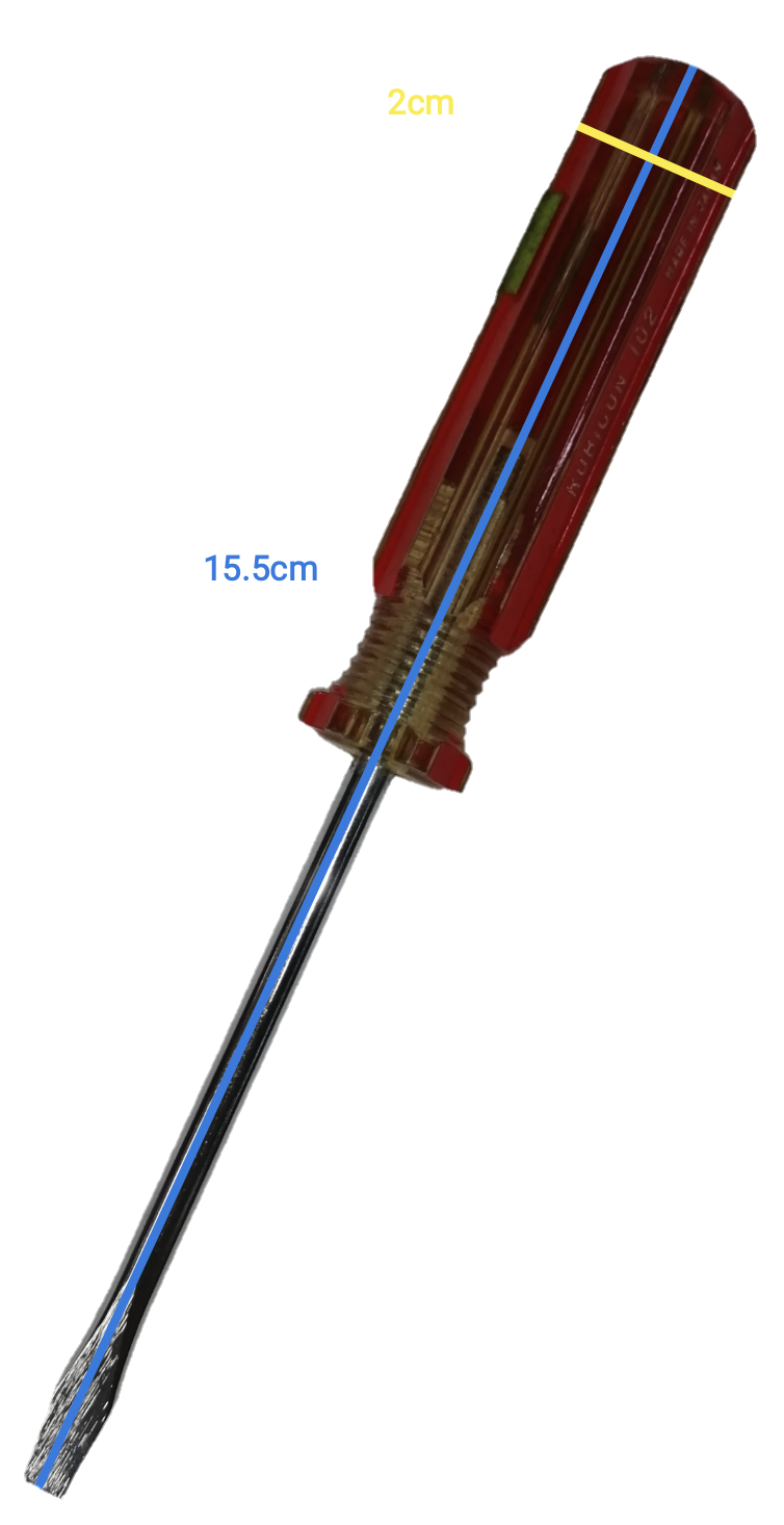 Screw Driver Made in Japan Rubicon with a 15.5 cm long shaft and ergonomic handle design