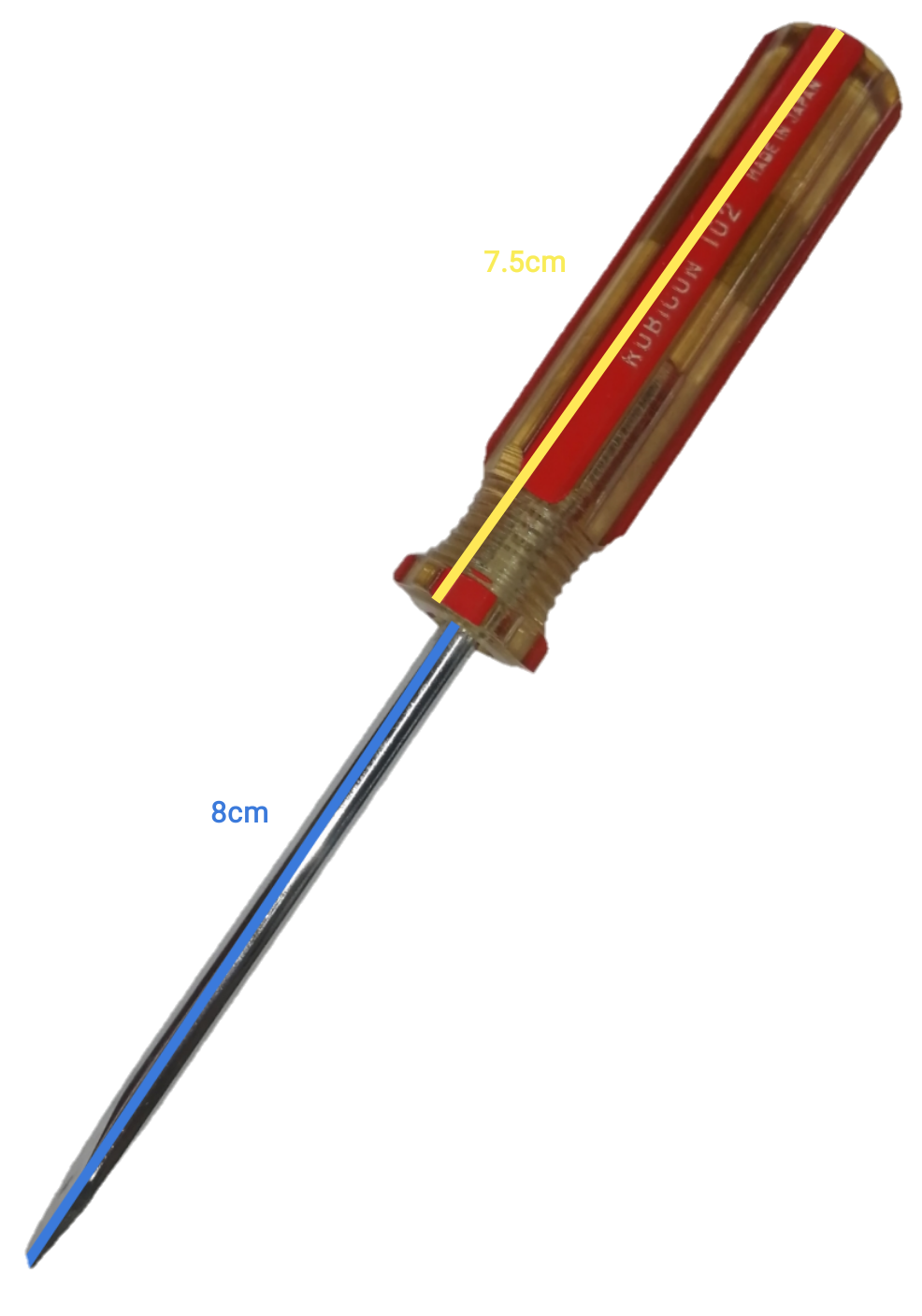 Screw Driver Made in Japan Rubicon with a durable handle and precision tip for various tasks