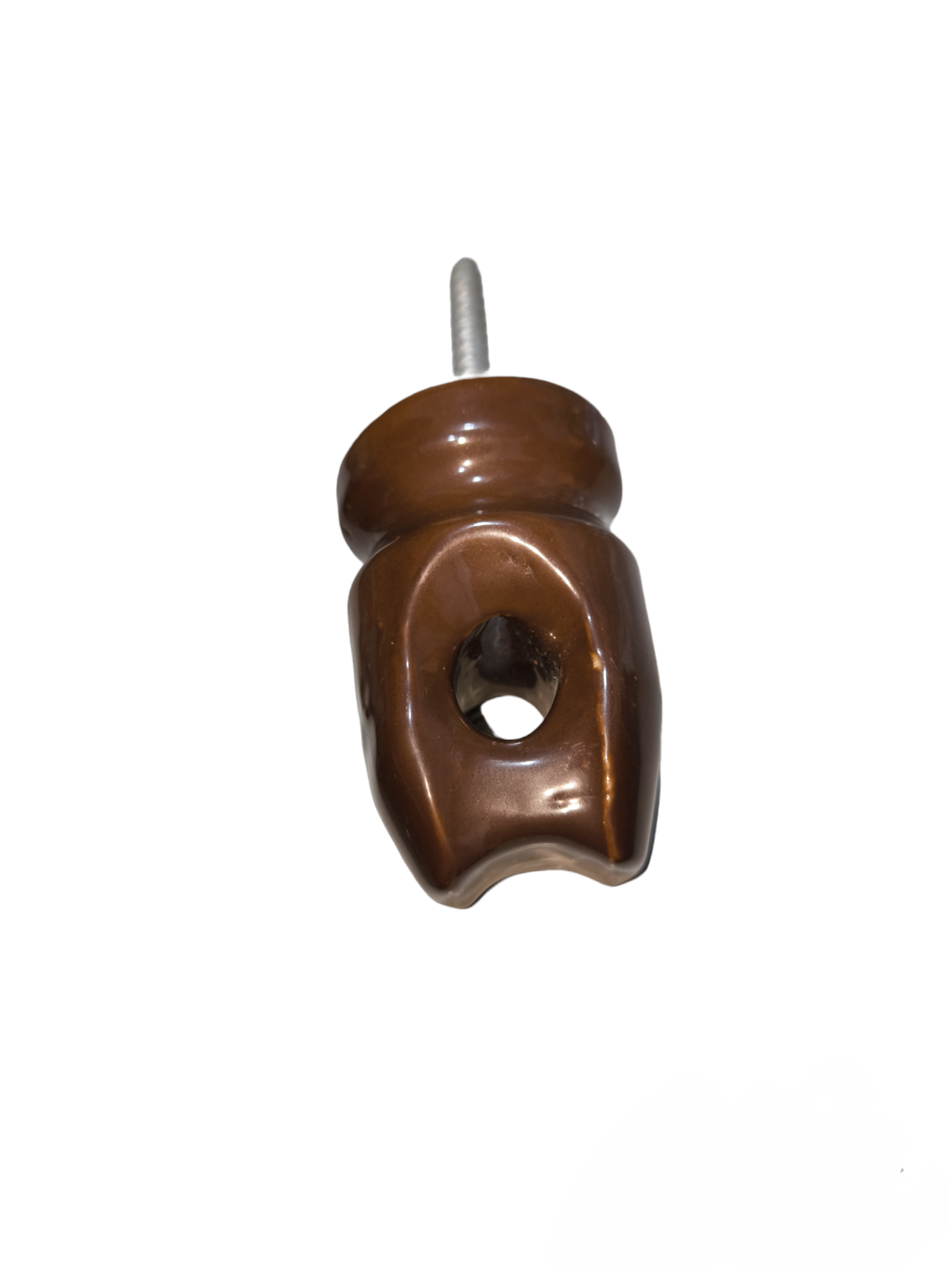 Brown Screw Insulator XL for cable management with metal screw from China