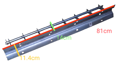 Electx Electrical Supply Secondary Rack 4 Wire cable management rack measuring 81 cm by 14 cm