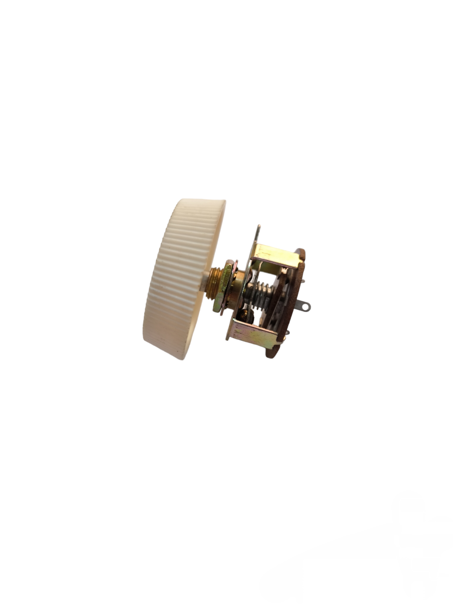Selector Switch 3A 220V with white knob and metal mechanical components for power control