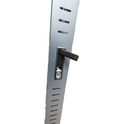 Metallic door handle on a white background Data Cabinet 42U Server Rack Network Cabinet 60cm x 60cm x 196cm