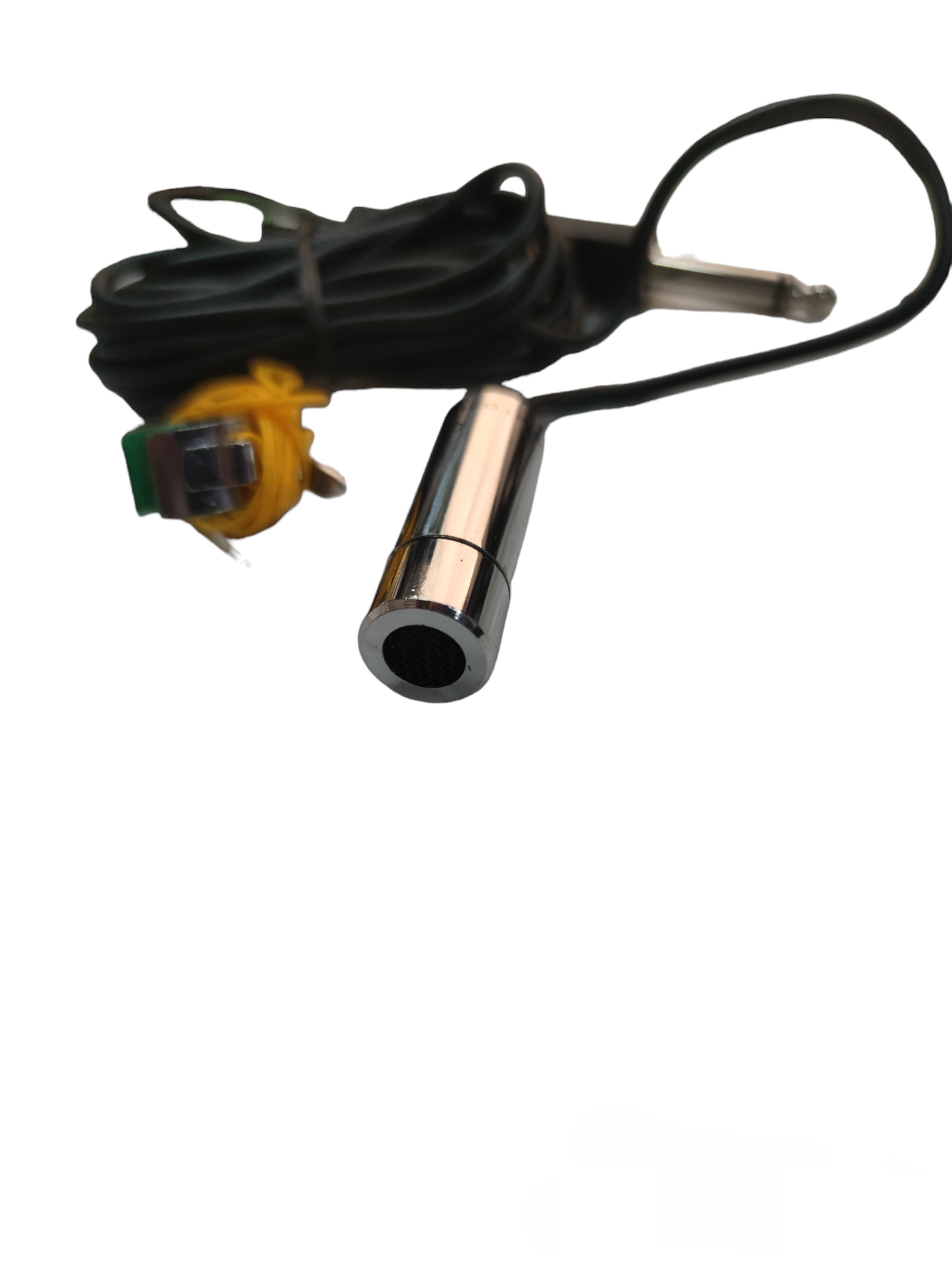 Sherman Lapel Microphone with metallic capsule and long black cable for clear audio recording