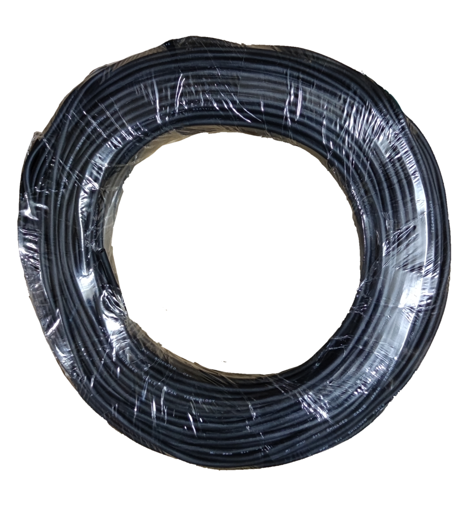 Electx Electrical Supply shielded stranded wire coiled and wrapped in clear plastic packaging