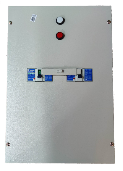 Shihlin 175A MTS 2 Pole Single Pole electrical circuit breaker in a white control panel box
