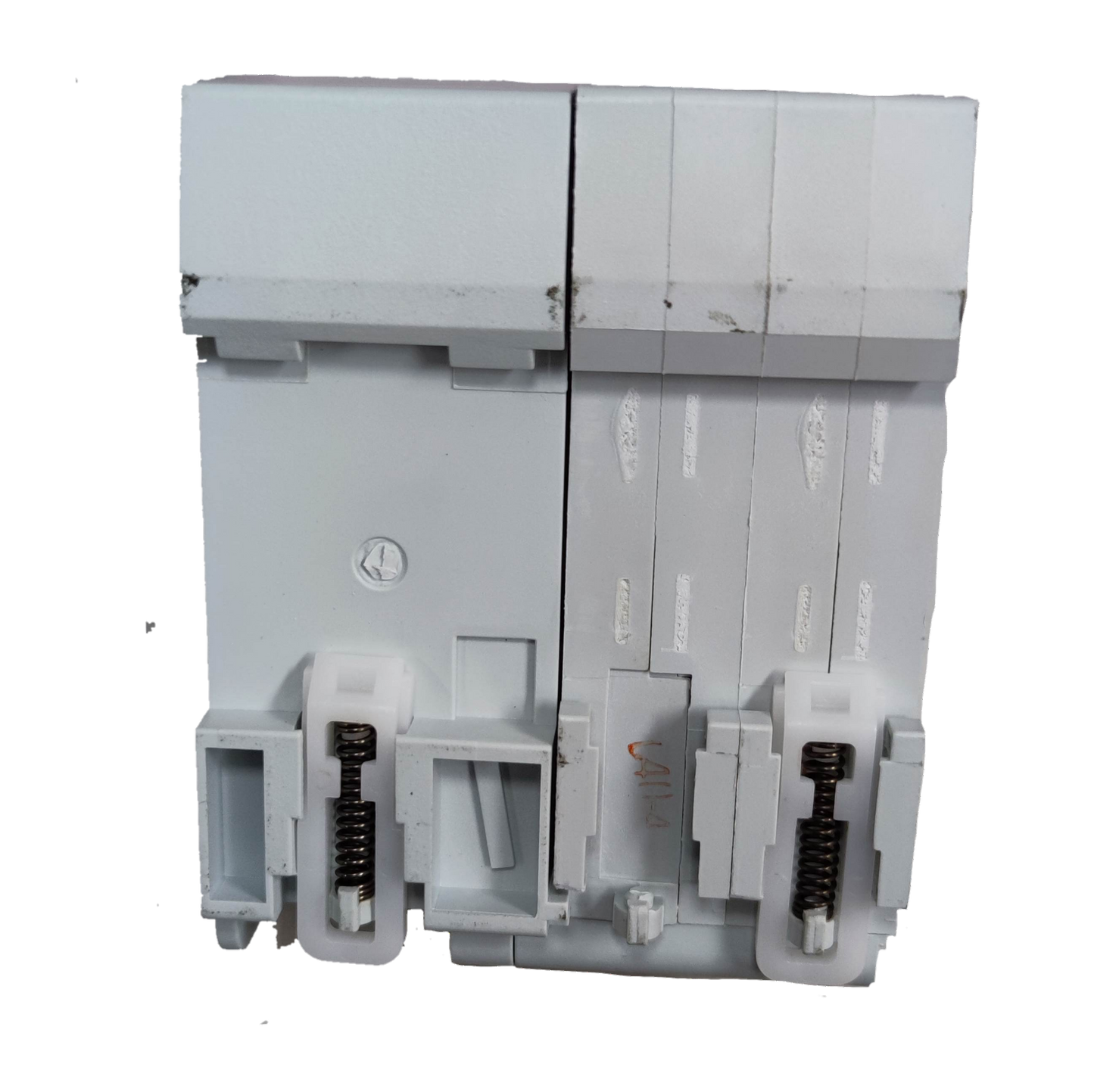 Shihlin 40A Residual Circuit Breaker white electrical component with visible mounting clips and switches