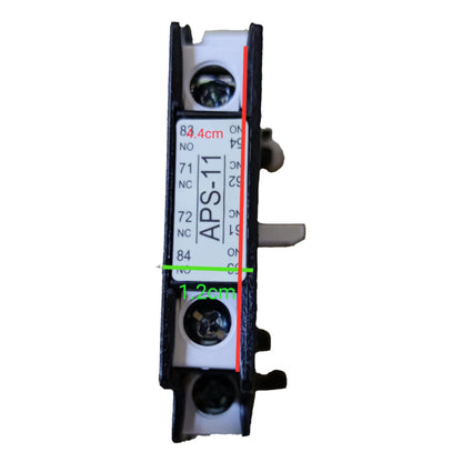 Shihlin Auxiliary Contact for Magnetic Contactor Side Mount 1NO + 1NC APS-11