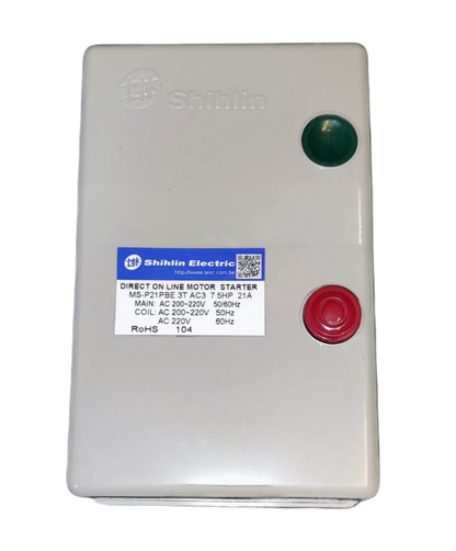 Shihlin magnetic starter 21A 3 phase with two push buttons for motor control applications