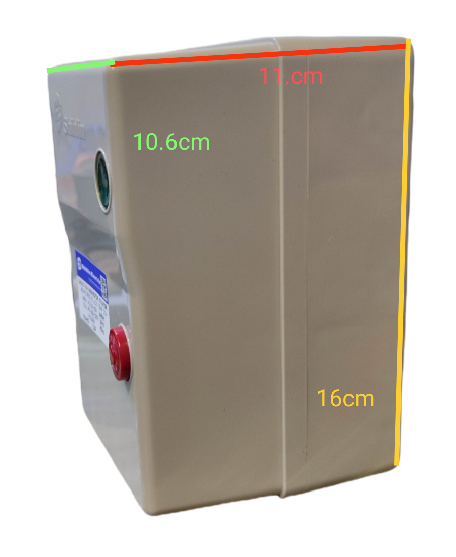 Shihlin magnetic starter 21A 3 phase with a compact design and measurement labels for easy reference