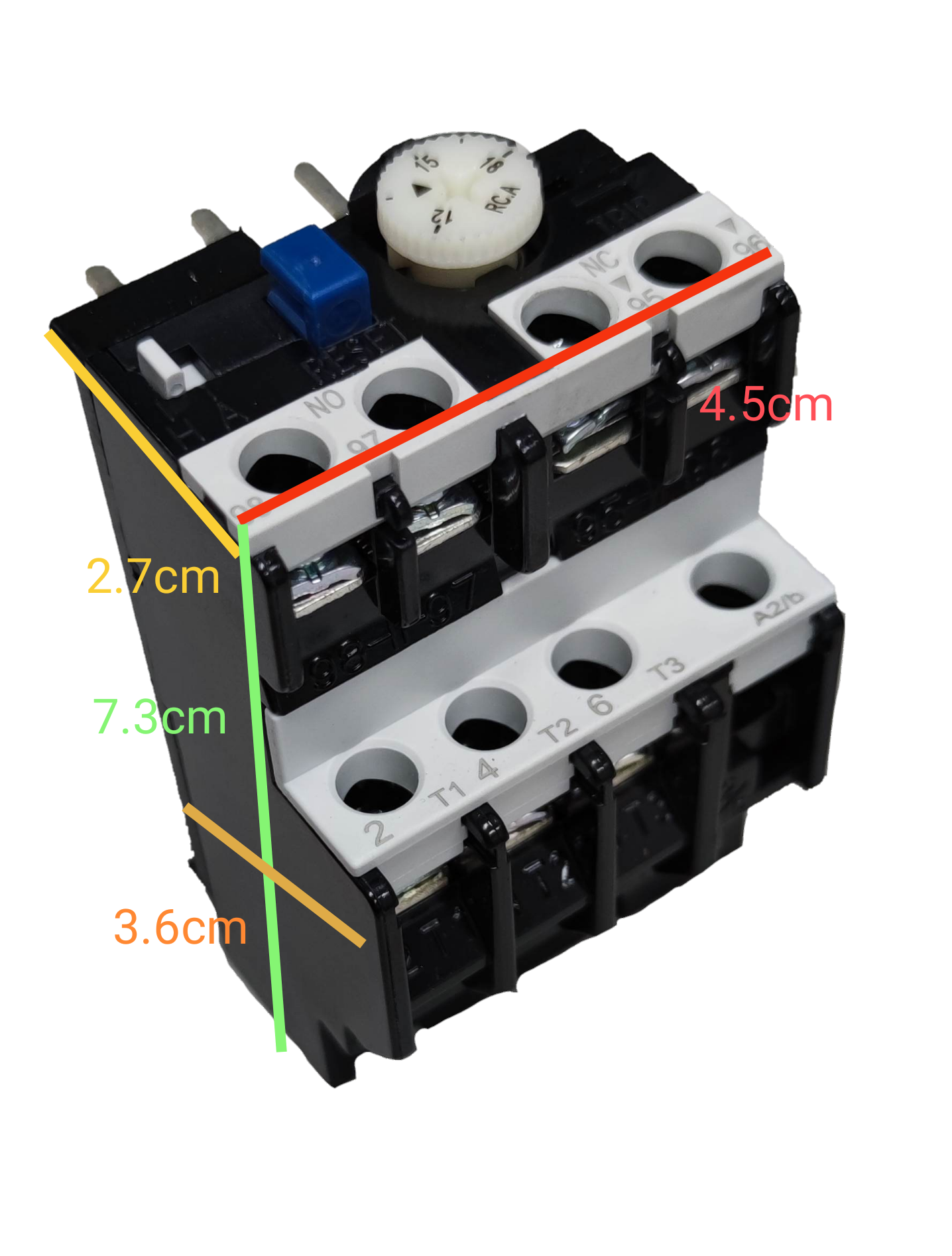 Shihlin Overload Relay 15A 220V electrical component with adjustable dial and multiple connection terminals