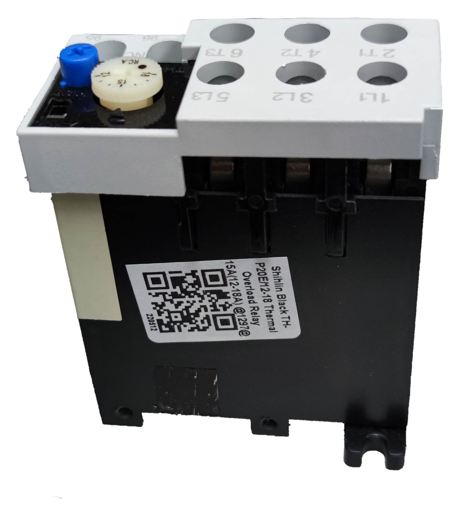 Shihlin Overload Relay 15A electrical component with adjustment dial and multiple connection ports