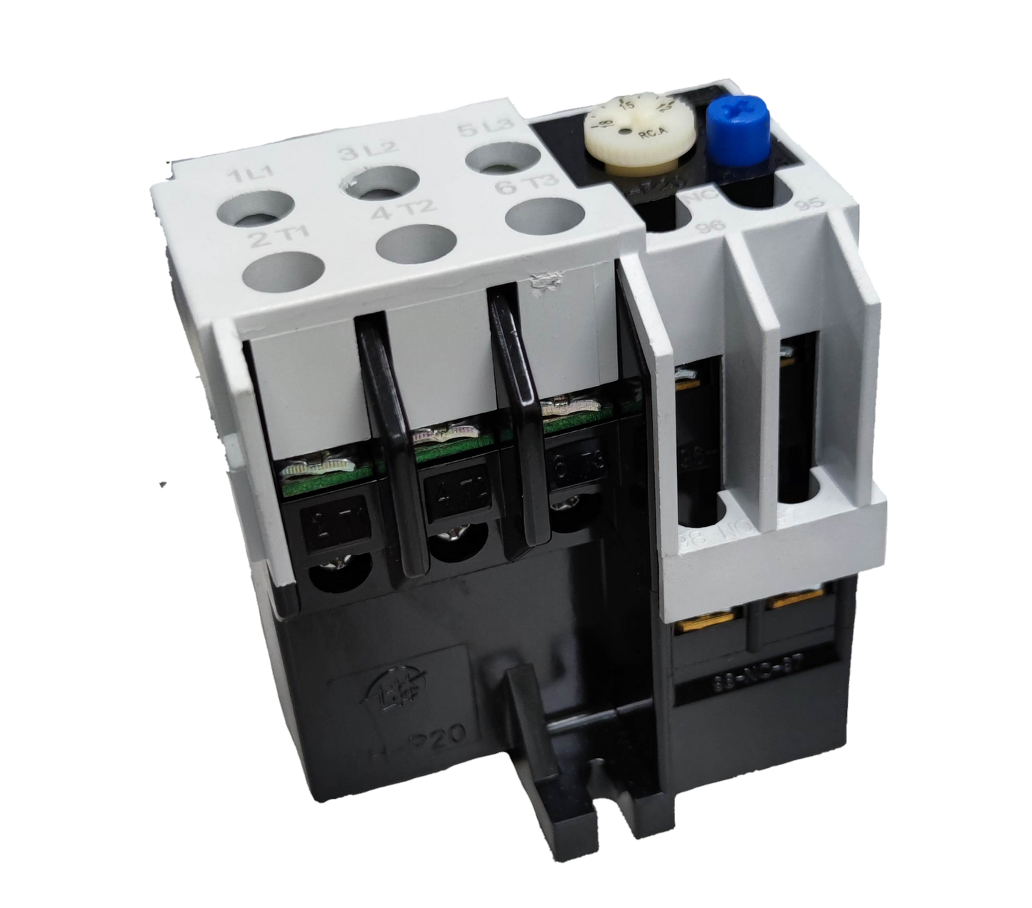Shihlin Overload Relay 15A electrical component with white and black casing and multiple connection terminals