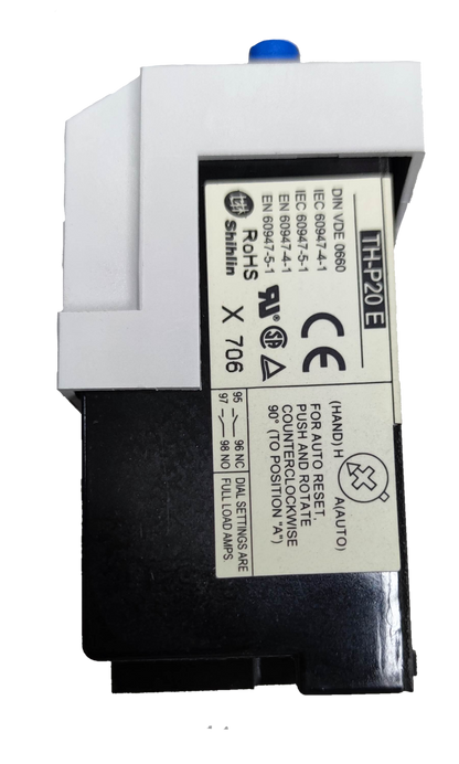 Shihlin Overload Relay 15A electrical circuitry part with white and black casing and label