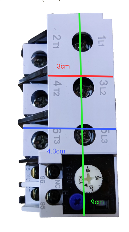 SHIHLIN Overload Relay 54A 43A-65A electrical circuitry component with labeled connection terminals