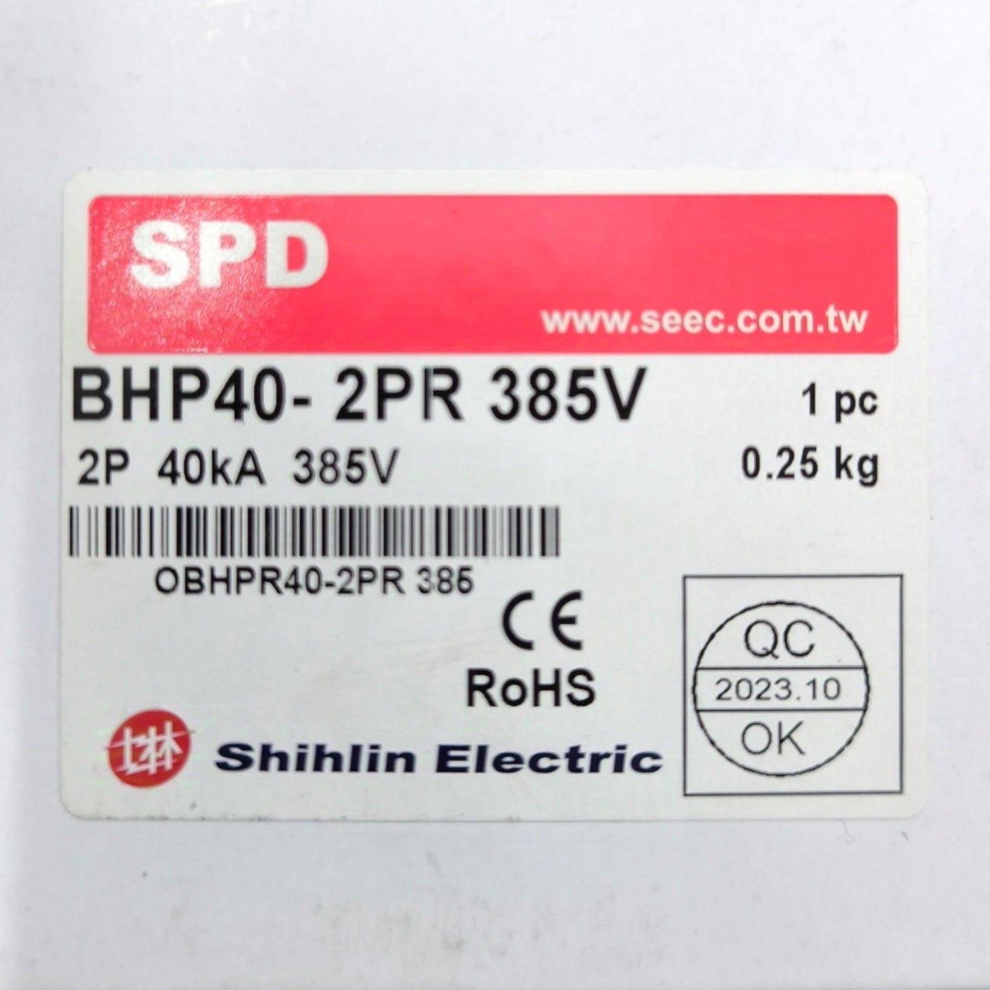 Shihlin 40kV 2Pole 385V AC Surge Protective Device SPD BHP402PR for Regular Electric Car Charger Surge Protection Device