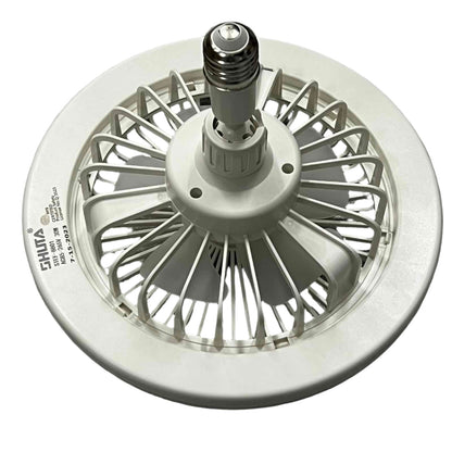 Shuta LED Light with Fan and Fragrance Scent in white featuring a circular design and fan blades