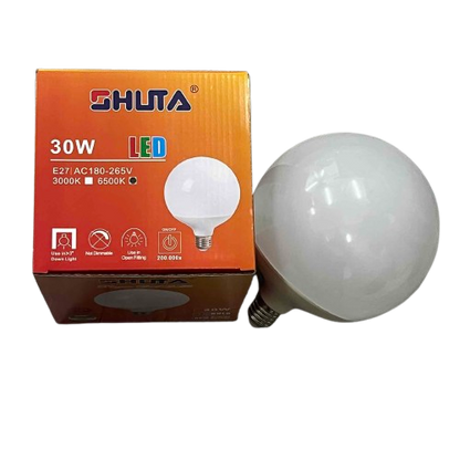 Shuta Globe LED Bulb E27 30W 180-265V with frosted round design and energy-saving features