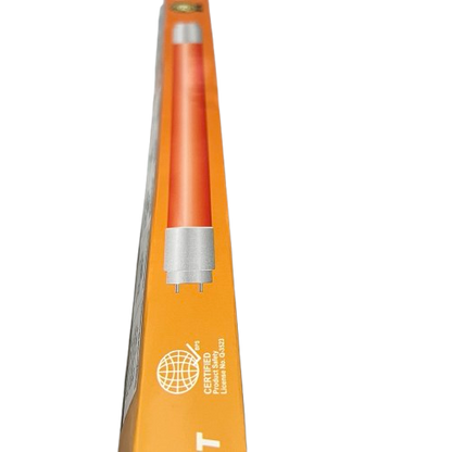 Shuta T8 LED Tube Light 9W in orange packaging for energy-efficient lighting solutions