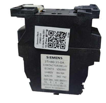 Siemens Magnetic Contactor 10A 3NO 1NC 220V Coil contactor relay black compact design