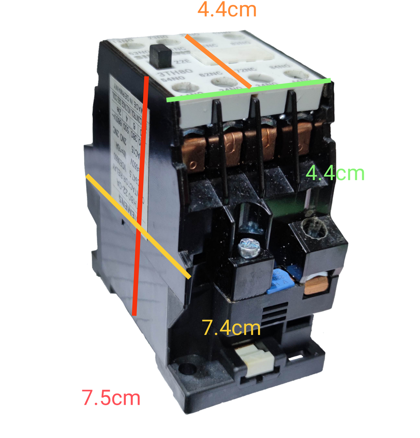 Siemens Magnetic Contactor 10A 3NO 1NC 220V Coil power switch for electrical control panels