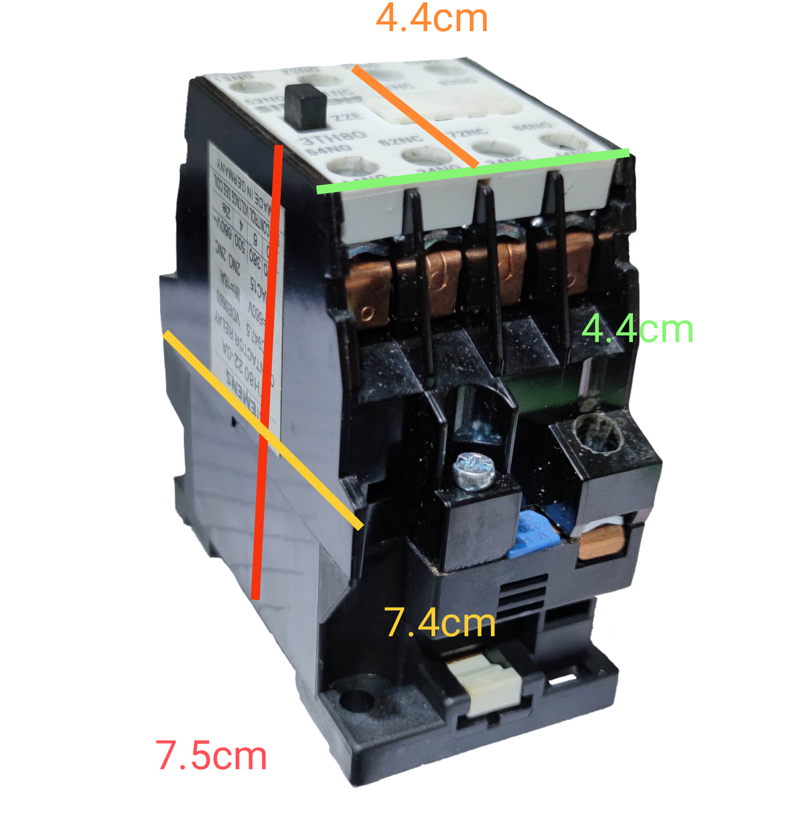 Siemens Magnetic Contactor 10A 3NO 1NC 220V Coil power switch for electrical control panels