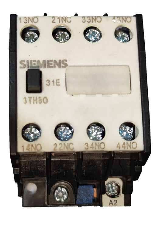 Siemens Magnetic Contactor 10A 3NO 1NC 220V Coil with multiple screw terminals for electrical connections