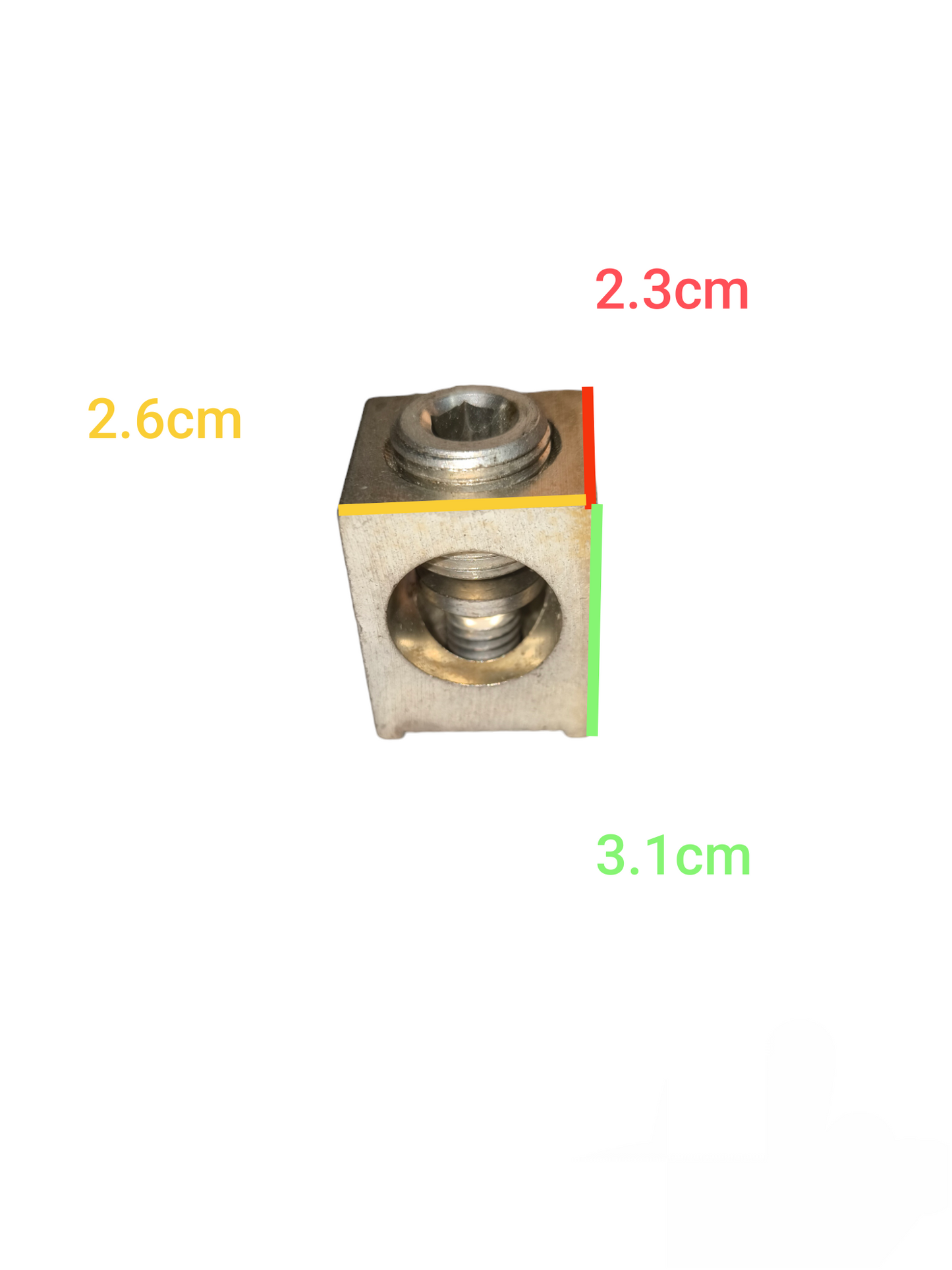 Siemens Mechanical Lug 1 Holes AWG 6 electrical connector with dimensions shown