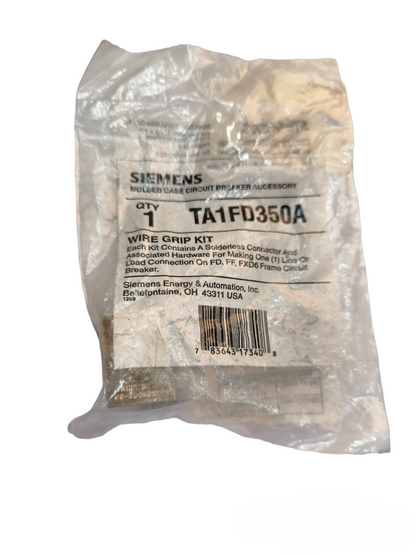 Siemens Mechanical Lug 1 Holes AWG 6 wire grip kit packaged for electrical circuitry parts