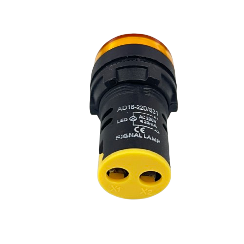 Denko industrial signal lamp Pilot light 220v YELLOW 22mm for control panels and machines