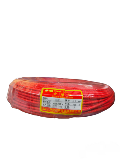 Grippes Silicon Wire 4.0mm Pre Cut red roll for electrical wiring and connections