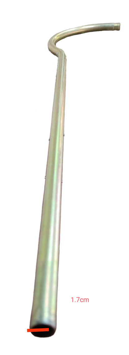 Amco single arm lamp post 36 inch metal rod with curved top for lighting installation