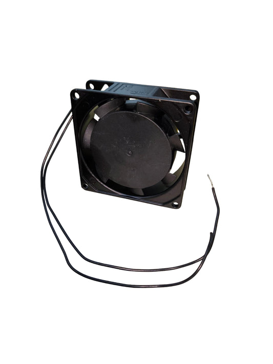 Small black exhaust fan with wiring, compact design small box fan 220V ideal for ventilation