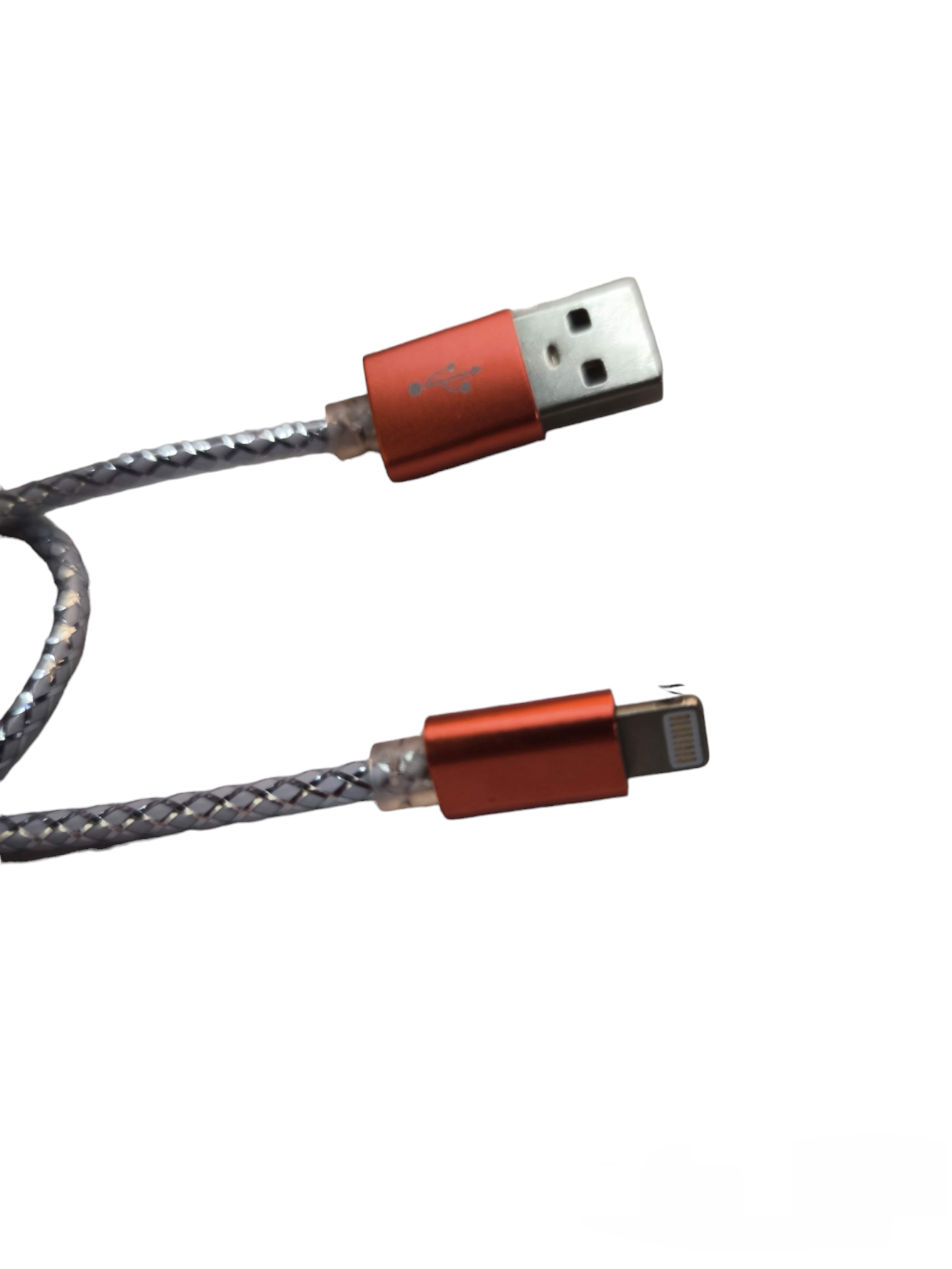 Smart Phone Charging Cord with USB and lightning connectors braided cable from China