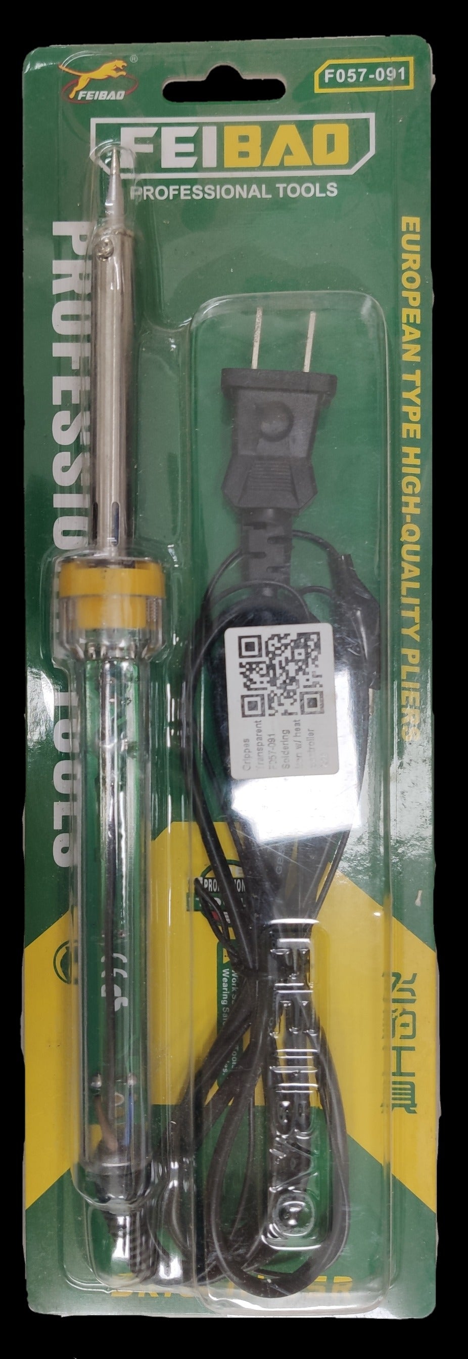 FEIBAO Soldering Iron 200 to 450 Degrees Celsius with European Type Plug and High-Quality Cord for Efficient Use