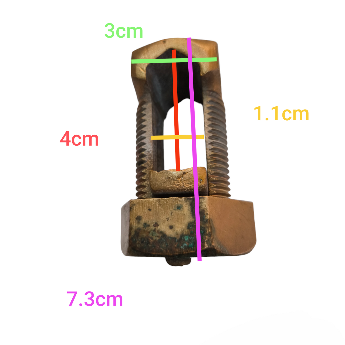 Solderless Connector 175mm 350MCM with detailed measurements for electrical circuitry and parts Solderless Connector Single Bolt 125mm - 175mm Copper 350MCM Electx Electrical Supply