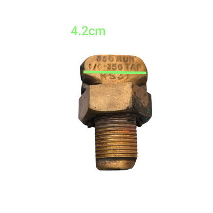 Solderless Connector 175mm 350MCM brass electrical part with threaded end for local circuitry use Solderless Connector Single Bolt 125mm - 175mm Copper 350MCM Electx Electrical Supply