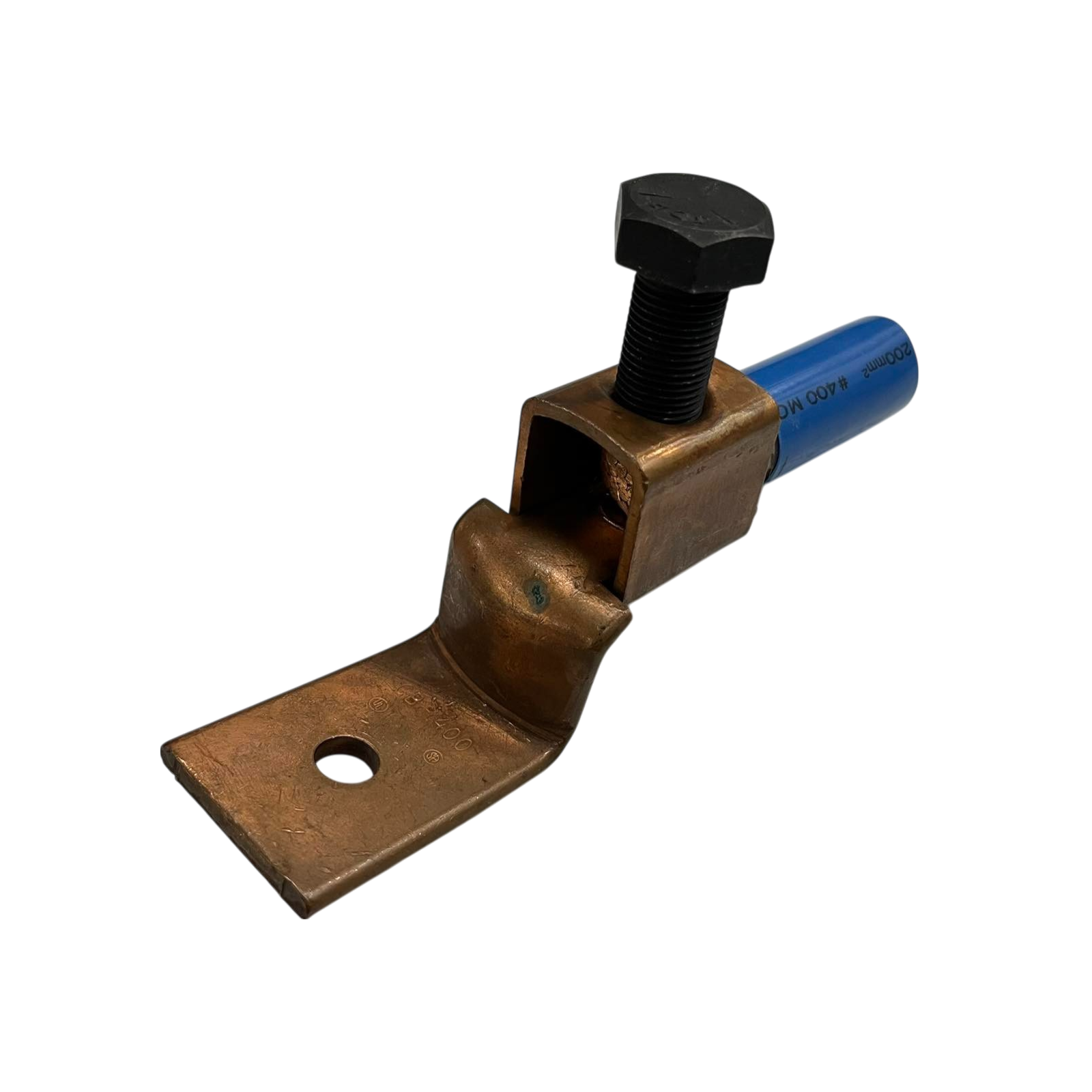 Close-up of a Local brand Solderless Terminal Lugs 200mm - 250mm for electrical circuitry connections