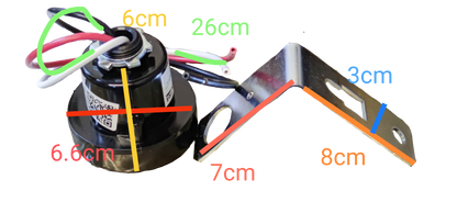 Spectra photo cell socket 1800VA with wiring and metal mounting bracket for outdoor lighting installations