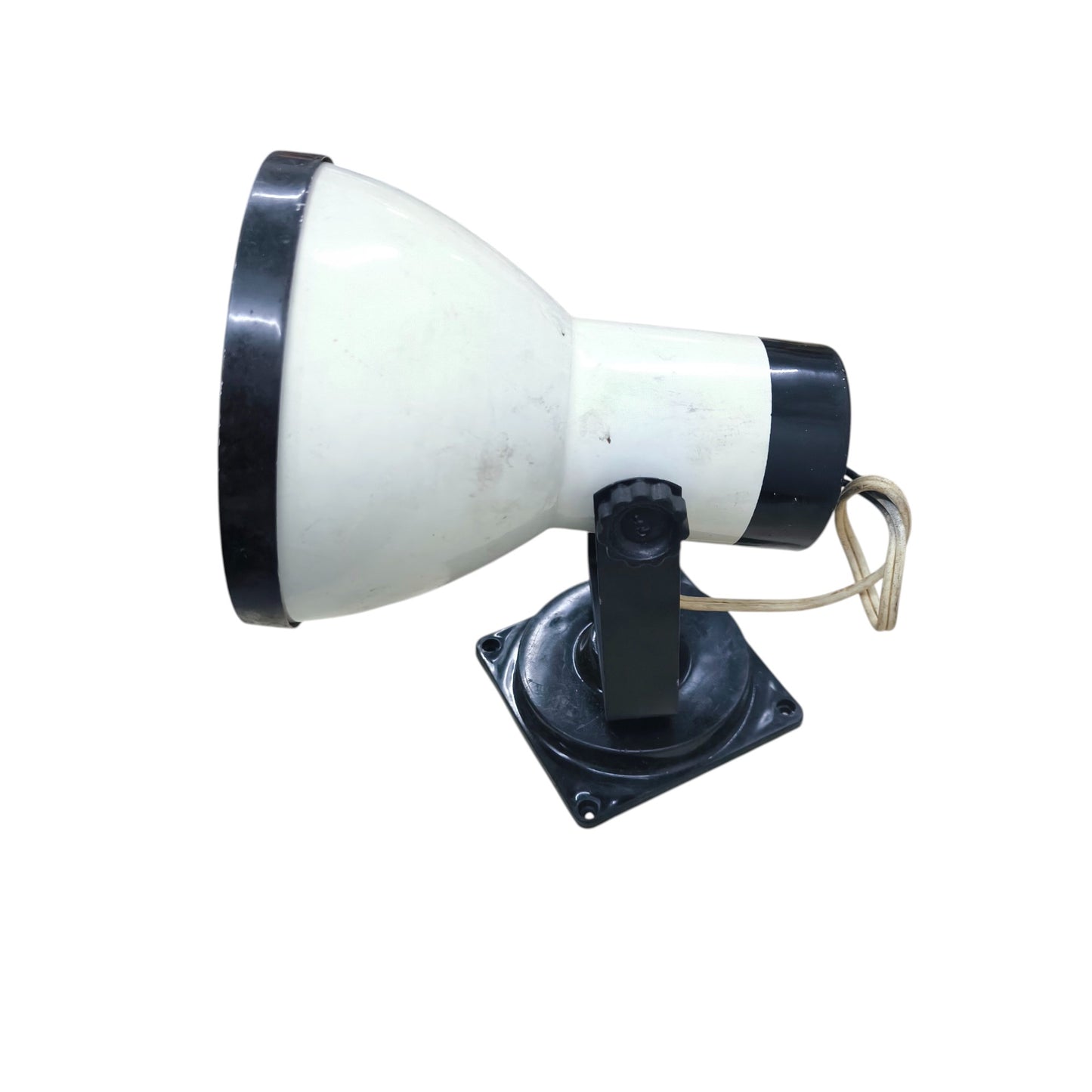 14cm E27 spot light holder in a vintage black and white design for versatile lighting solutions