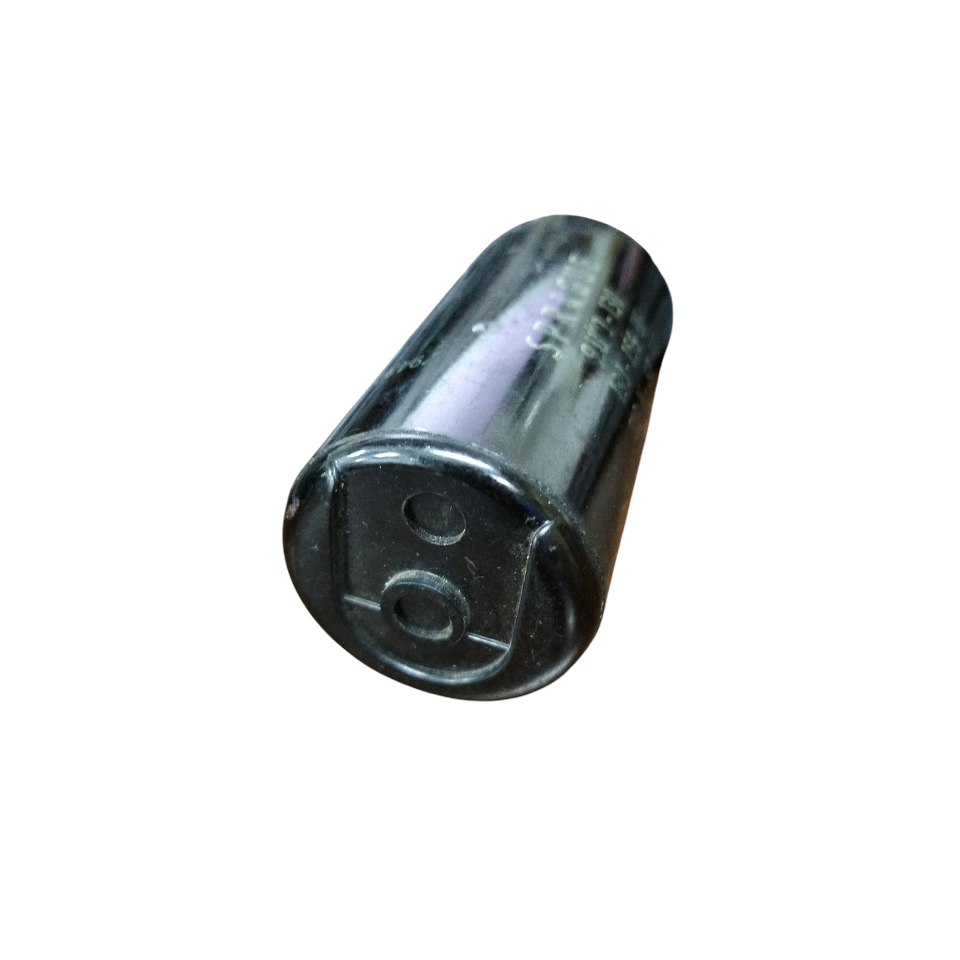 Spargue Motor start capacitor 130-156UF with durable black casing for reliable electrical performance