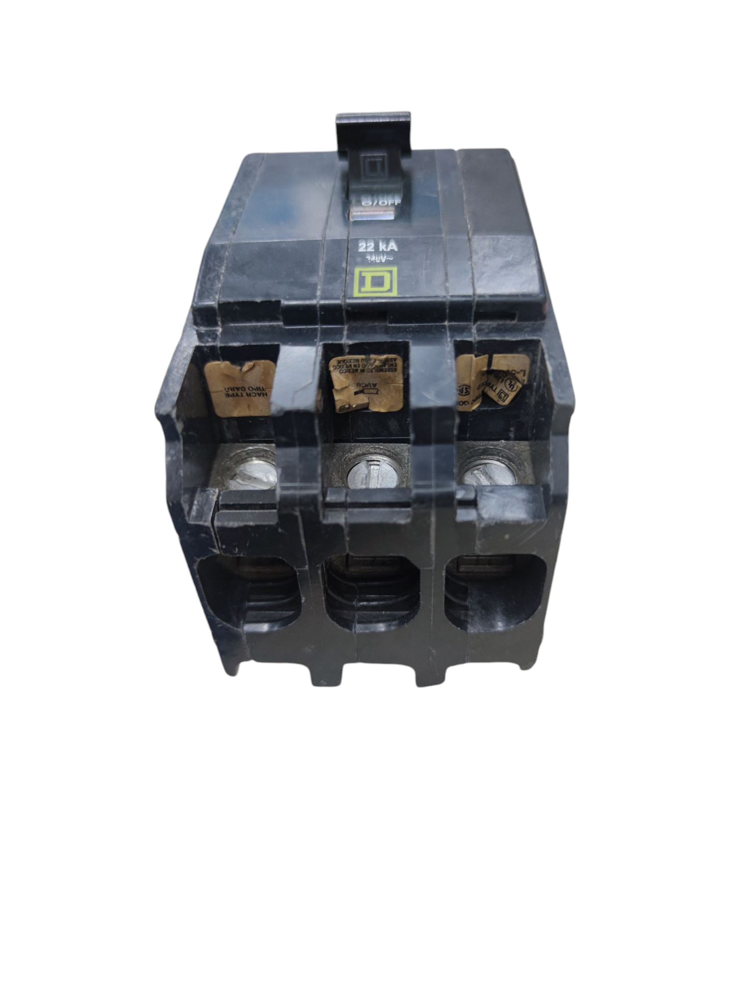 Square D 50A 3 Pole 22KAIC 220V Circuit Breaker for electrical circuitry and parts