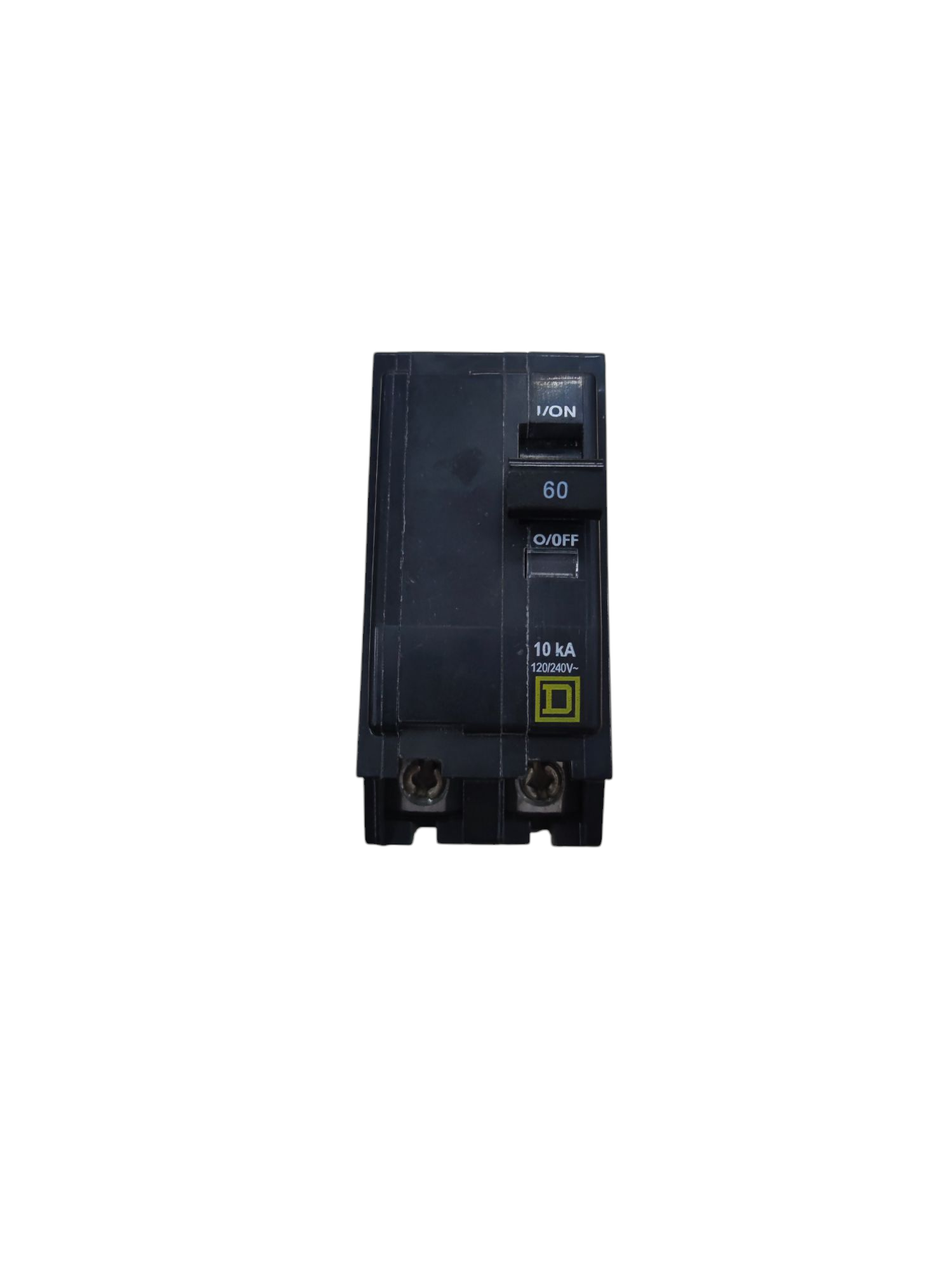 Square D 60 Amp Circuit Breaker black electrical safety switch with on off toggle