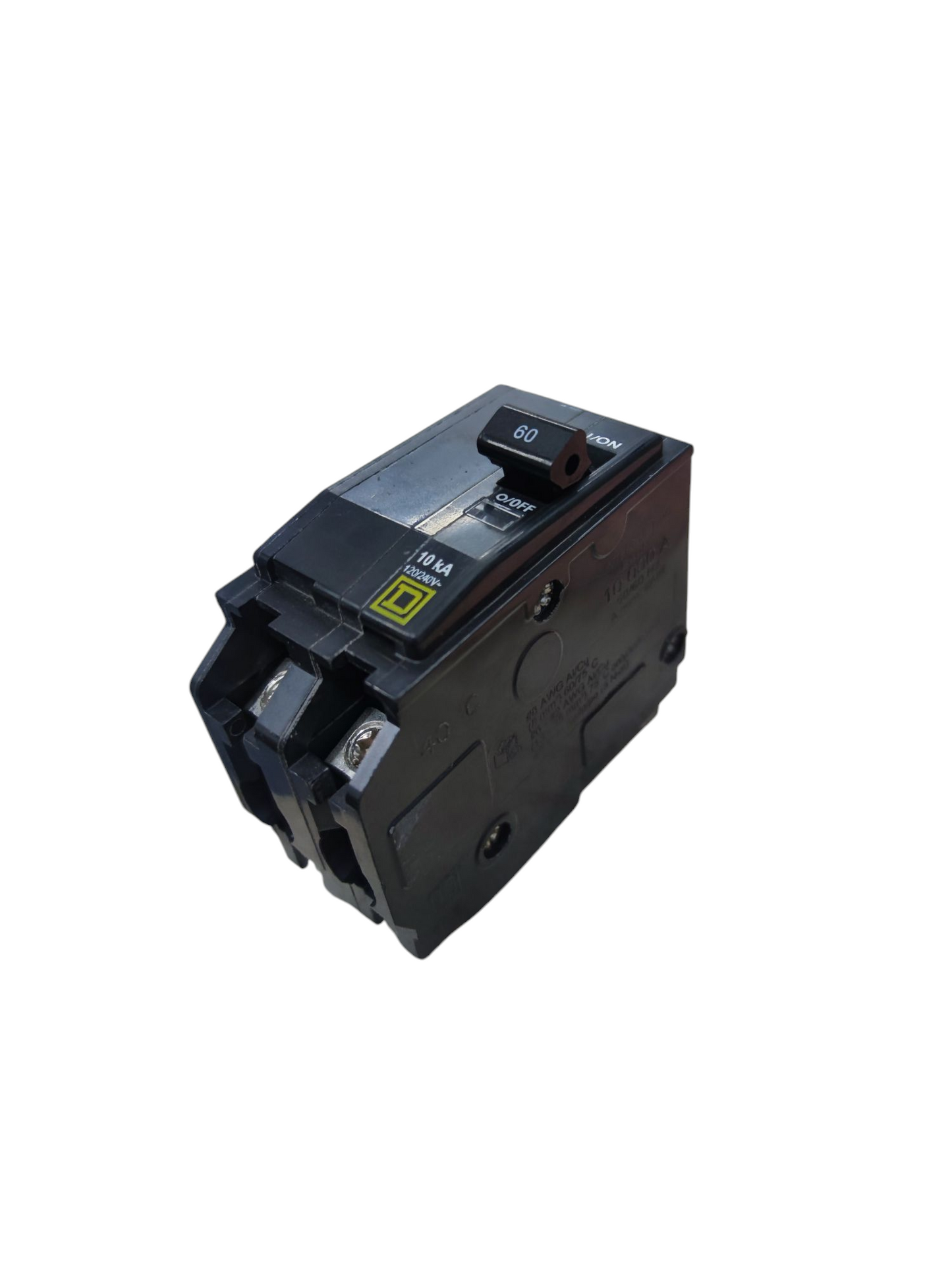 Square D 60 Amp Circuit Breaker black dual switch electrical component for home and industrial use