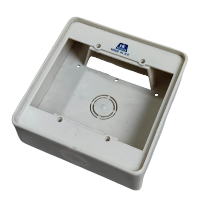 Kopez white square electrical box for outlets with mounting holes and durable plastic design