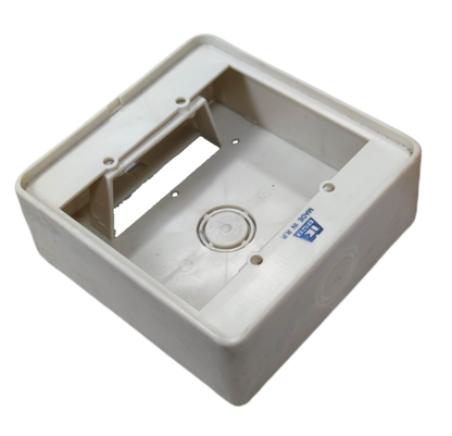 Kopez white square electrical box for outlets made of durable plastic for safe wiring installation