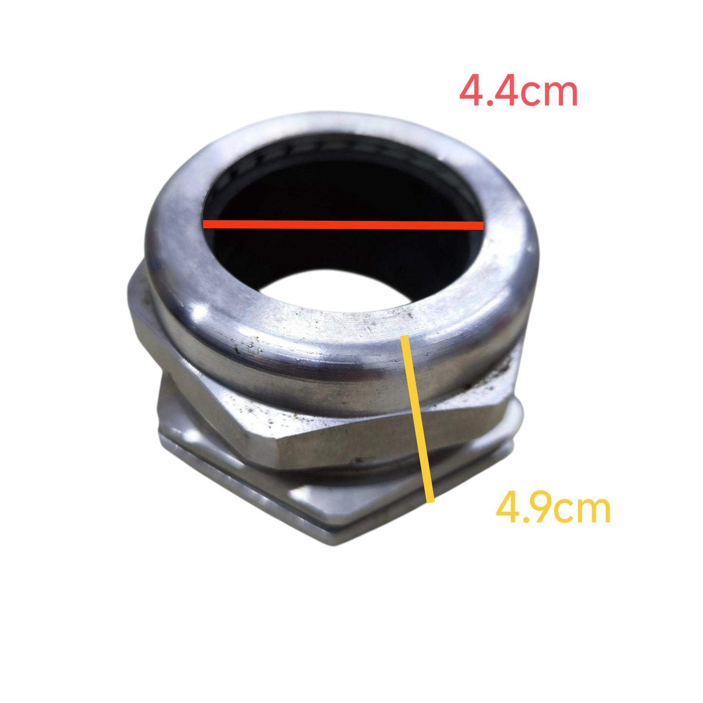 Wixim stainless cable gland 38-44mm PGM-48 in silver metal for secure cable management